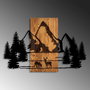 Wallity Natural Habitat Accesorio de Pared de Madera y Metal Nogal y Negro